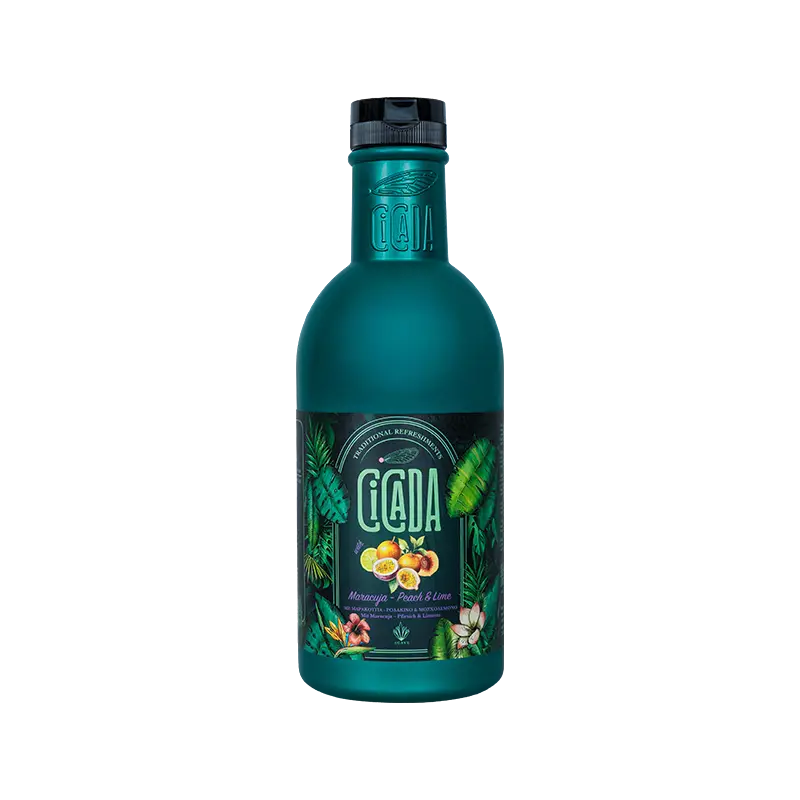 PASSION Παραδοσιακό Αναψυκτικό CICADA Maracuja – Peach & Lime με Βιολογική Αγαύη 1 lt - Image 2